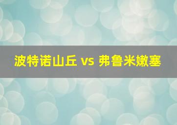 波特诺山丘 vs 弗鲁米嫩塞